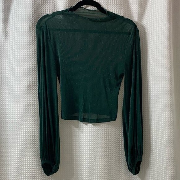 Tops - NWOT Glitter Sheer Bubble Long Sleeve